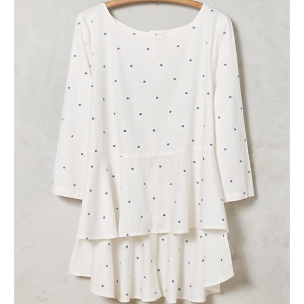 EUC Maeve “Dotty” Peplum top